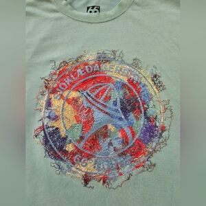 66° North Iceland  Mint Green T-Shirt  Fisherman Embroidered Logo Size M